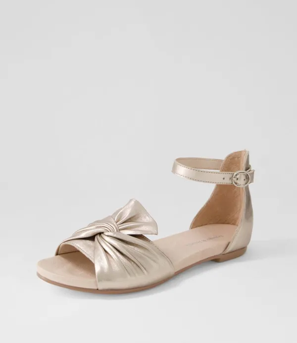Women DJANGO & JULIETTE Jimeta Platino Leather Sandals