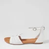 Women DJANGO & JULIETTE Jimeta White Leather Sandals
