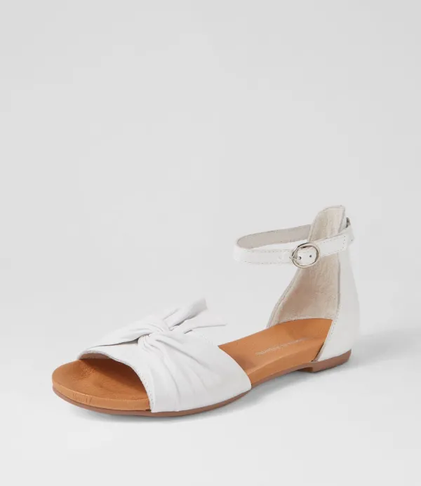 Women DJANGO & JULIETTE Jimeta White Leather Sandals