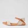 Women DJANGO & JULIETTE Jinnit Almond Tan Leather Sandals