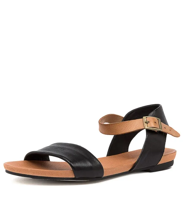 Women DJANGO & JULIETTE Jinnit Black-Tan Leather