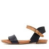 Women DJANGO & JULIETTE Jinnit Navy Tan Leather