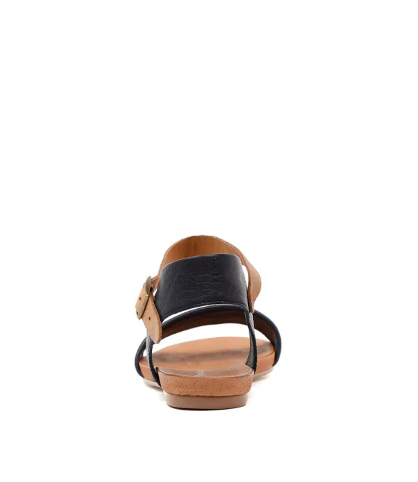 Women DJANGO & JULIETTE Jinnit Navy Tan Leather