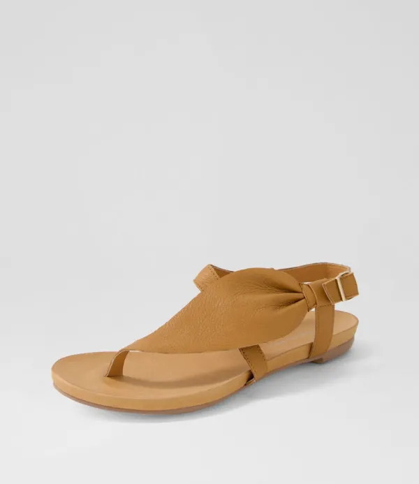 Women DJANGO & JULIETTE Jojos Dark Tan Leather Sandals