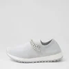 Women DJANGO & JULIETTE Jolo Misty Silver Trim Fabric Sneakers