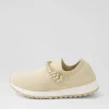 Women DJANGO & JULIETTE Jolo Sand Gold Trim Fabric Sneakers
