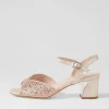 Women DJANGO & JULIETTE Juba Nude Shimmer Nude Leather Jewels Sandals