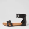 Women DJANGO & JULIETTE Jubu Black Leather Sandals