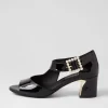 Women DJANGO & JULIETTE Juzy Black Patent Leather Sandals