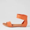 Women DJANGO & JULIETTE Juzz Bright Orange Leather Sandals