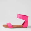 Women DJANGO & JULIETTE Juzz Hot Pink Leather Sandals