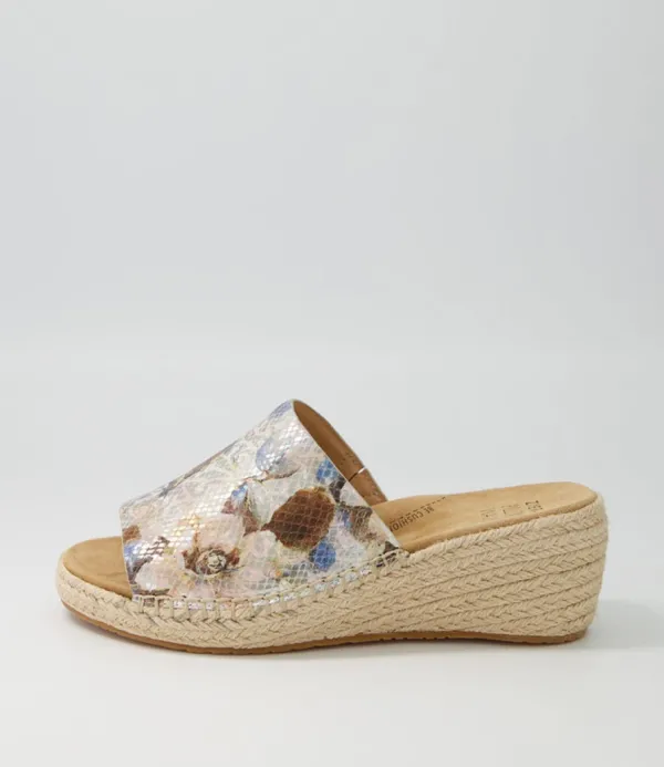 Women ZIERA Kadmosy Xw Natural Multi Leather Espadrilles