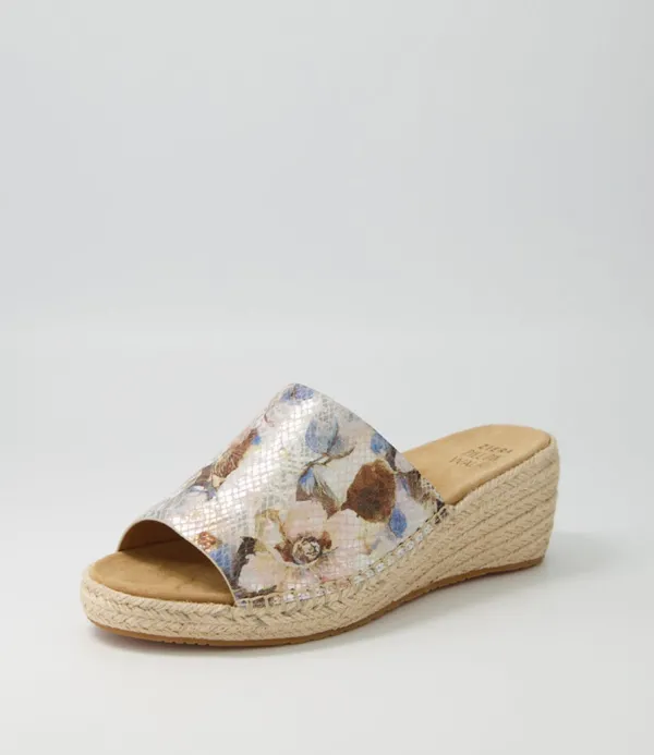Women ZIERA Kadmosy Xw Natural Multi Leather Espadrilles