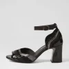 Women DJANGO & JULIETTE Kage Black Mix Suede Leather Sandals
