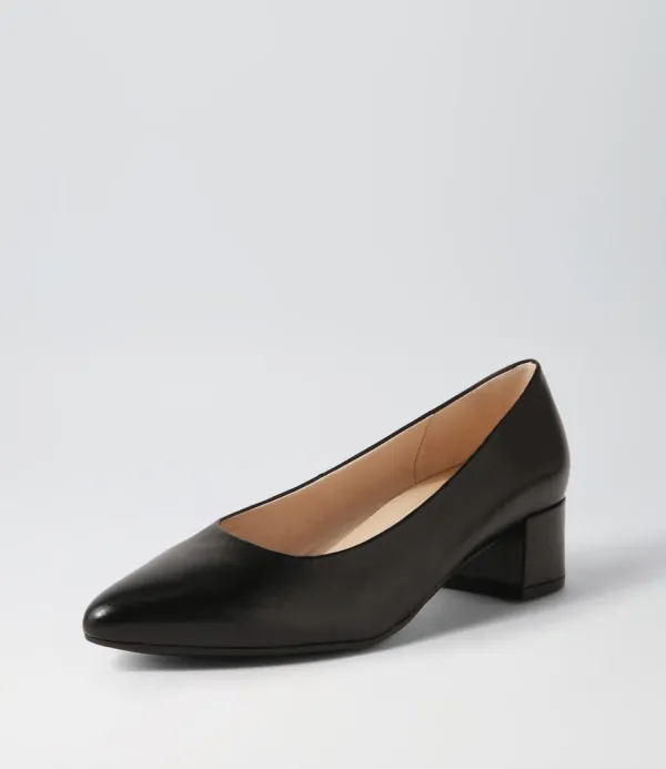 Women GABOR Kaja Schwartz Leather Heels