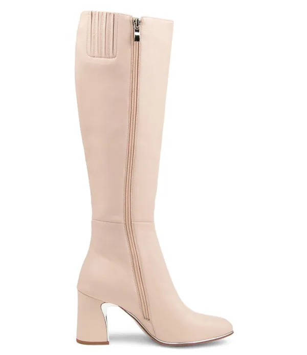 Women DJANGO & JULIETTE Kalen Nude Leather Knee High Boots