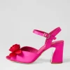 Women DJANGO & JULIETTE Kalice Hot Pink Red Satin Sandals