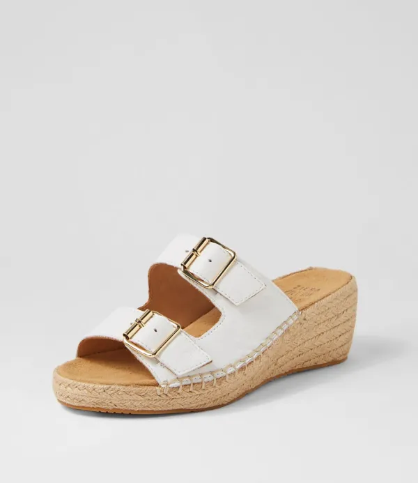 Women ZIERA Kamera Xw White Leather Espadrilles