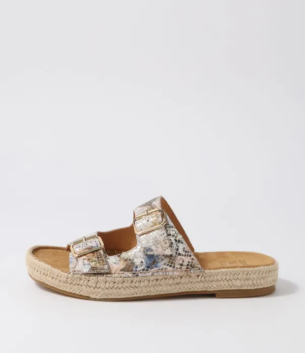 Women ZIERA Kapila W Natural Multi Leather Sandals