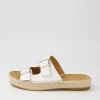 Women ZIERA Kapila W White Leather Espadrilles