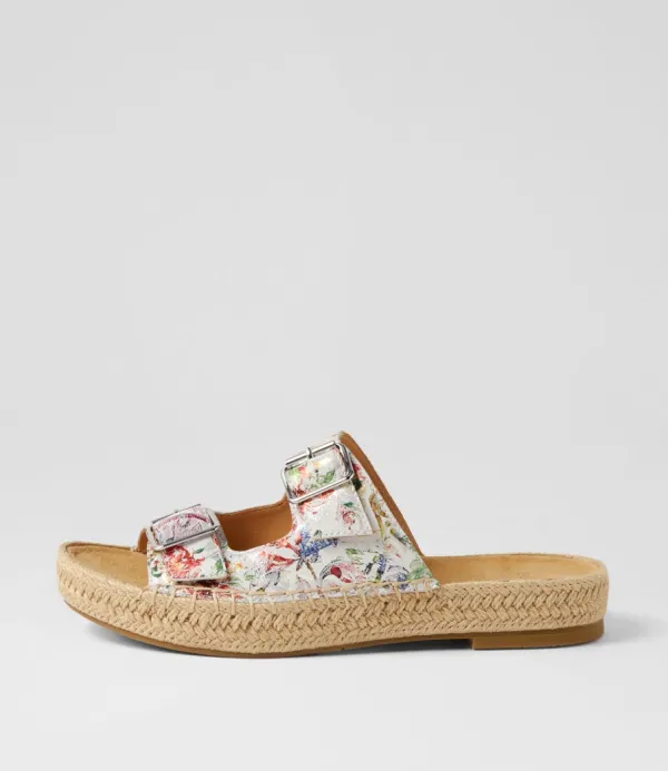 Women ZIERA Kapila W Wild Flower Leather Espadrilles