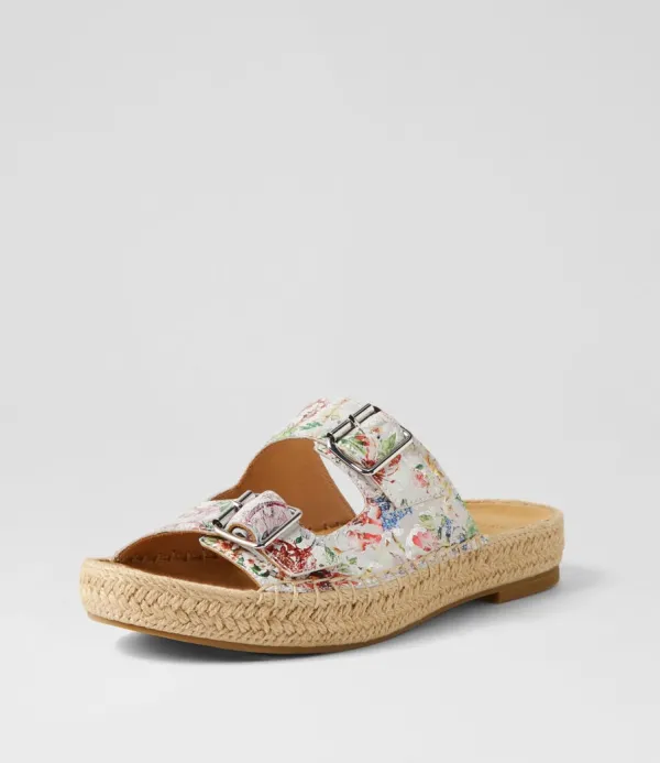 Women ZIERA Kapila W Wild Flower Leather Espadrilles