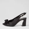 Women DJANGO & JULIETTE Kekoa Black Satin Sandals