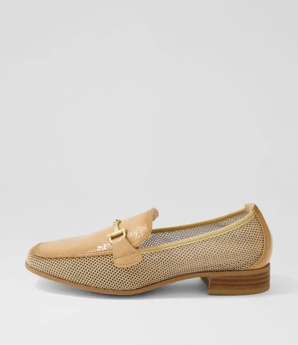 Women HISPANITAS Kenia 62 Desert Mesh Leather Loafers