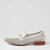 Women HISPANITAS Kenia 62 White Panna Mesh Leather Loafers