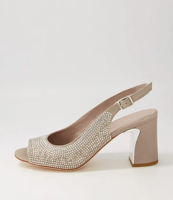 Women DJANGO & JULIETTE Kerry Light Pewter Shimmer Multi Sandals