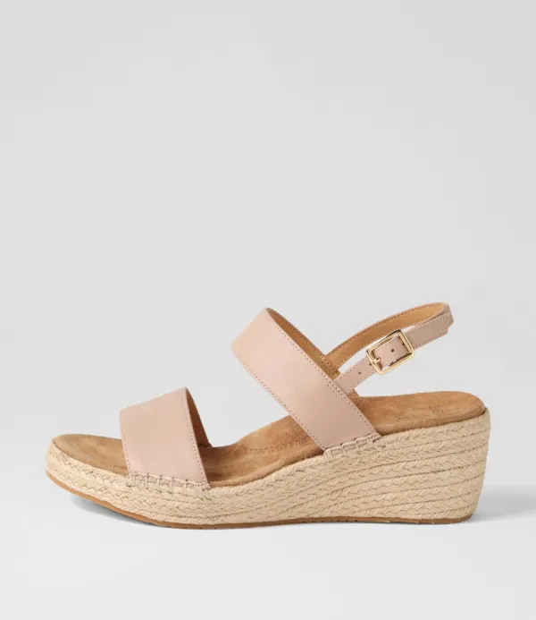 Women ZIERA Kiarra Xw Blush Leather Espadrilles