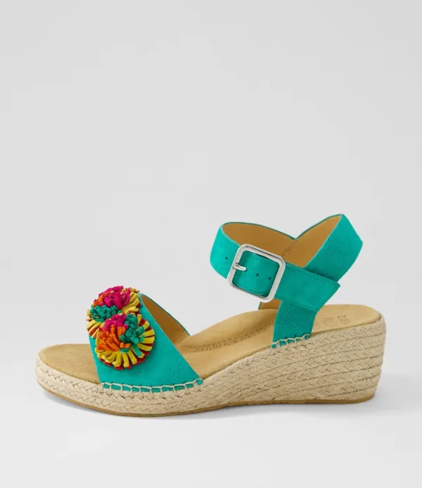Women ZIERA Kishop Xw Emerald Multi Sandals