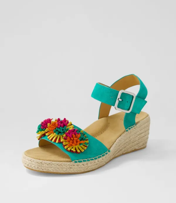 Women ZIERA Kishop Xw Emerald Multi Sandals