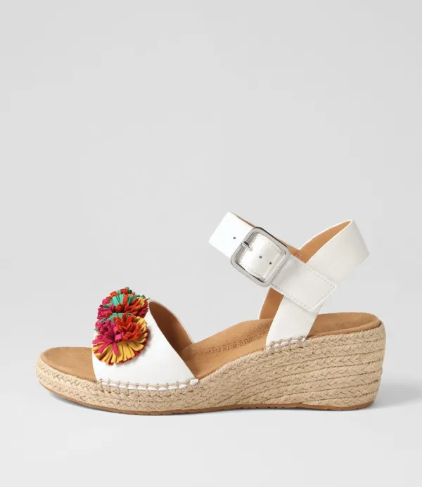 Women ZIERA Kishop Xw White Multi Sandals