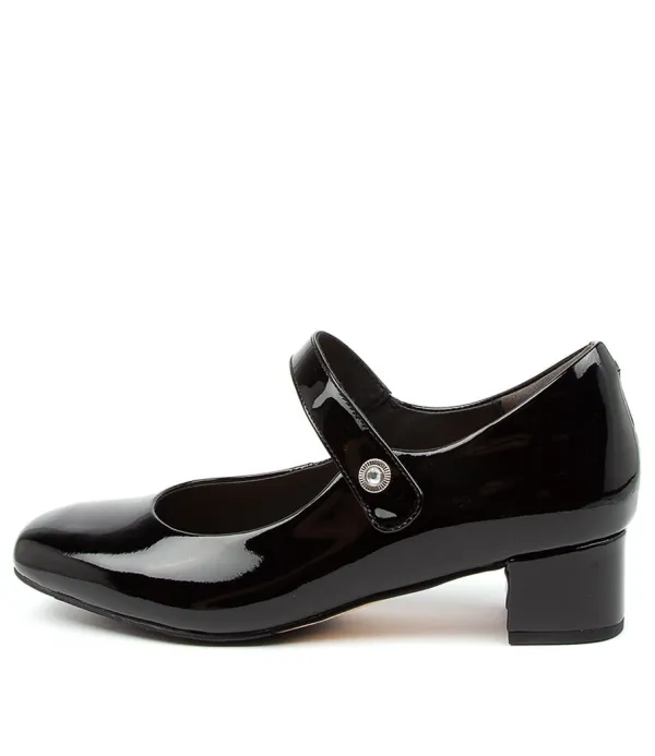 Women ZIERA Kitty W Black Patent