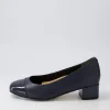 Women ZIERA Knelis W Navy Patent Leather Heels