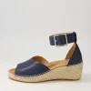 Women ZIERA Koen Xw Navy Leather Espadrilles