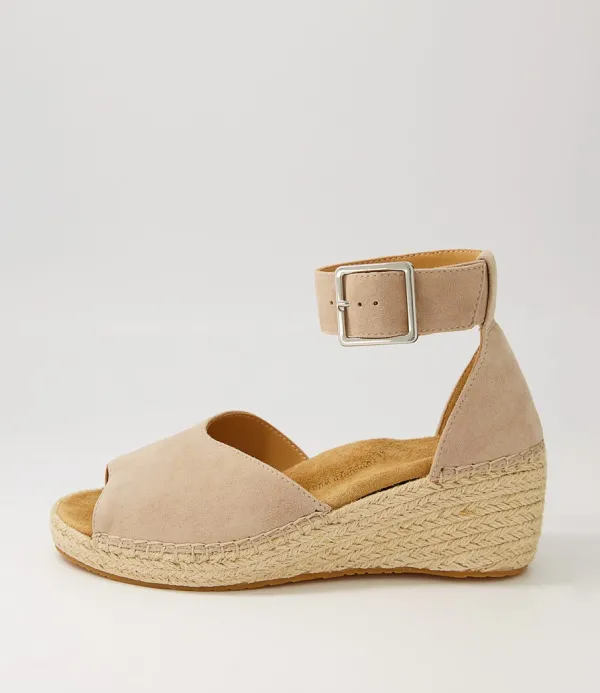 Women ZIERA Koen Xw Taupe Suede Espadrilles