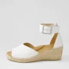 Women ZIERA Koen Xw White Leather Sandals