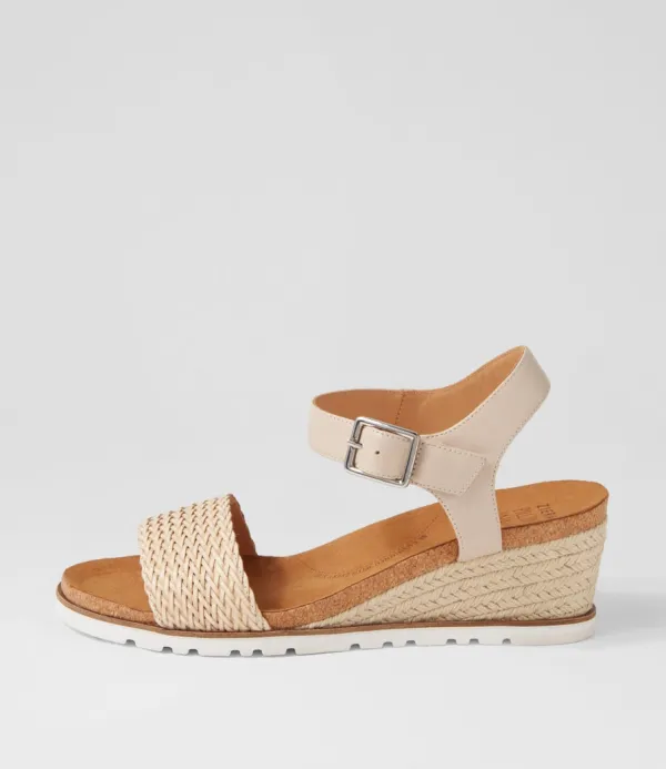 Women ZIERA Konyise W Nude Weave Leather Sandals