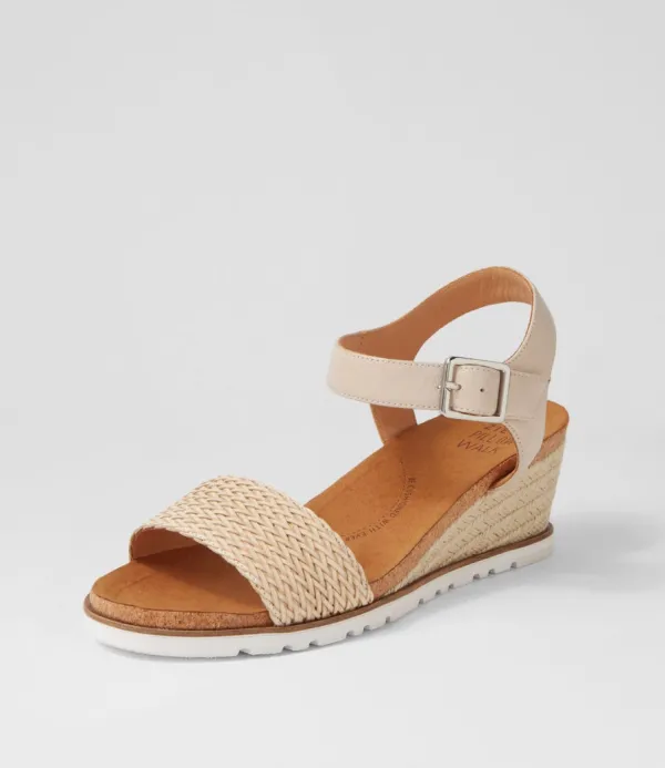 Women ZIERA Konyise W Nude Weave Leather Sandals