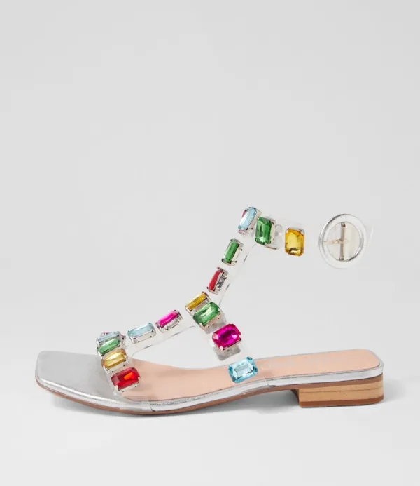Women TOP END Kosire Silver Bright Multi Sandals