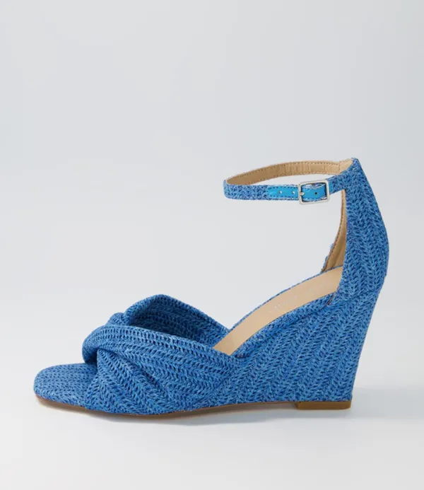 Women TOP END Kotio Blue Syn Raffia Espadrilles