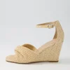 Women TOP END Kotio Ivory Syn Raffia Espadrilles