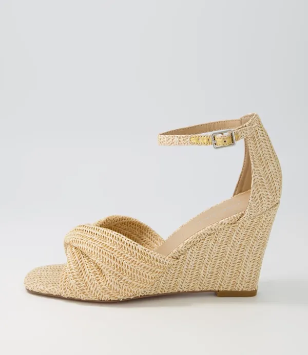 Women TOP END Kotio Ivory Syn Raffia Espadrilles