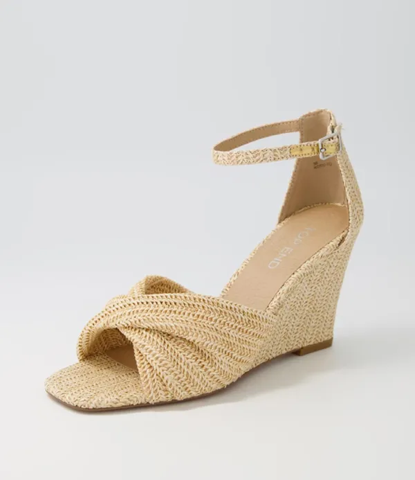 Women TOP END Kotio Ivory Syn Raffia Espadrilles