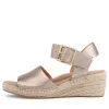 Women ZIERA Kraig Xw Champagne Leather Espadrilles