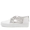 Women DJANGO & JULIETTE Laddes White Leather Sneakers Ws