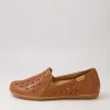 Women ZIERA Lagos W Tan Leather Loafers