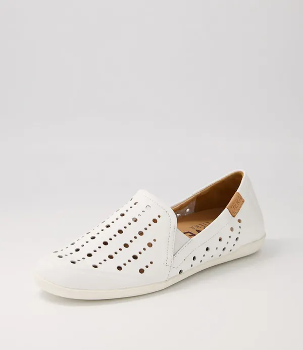 Women ZIERA Lagos W White Leather Loafers